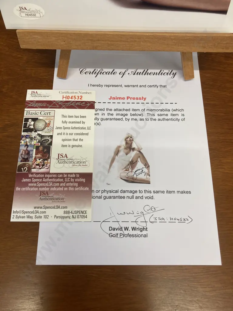 Jaime Pressly Autograph Signed 25 x 20cm Photo With Authentication JSA H04532 Image 1++